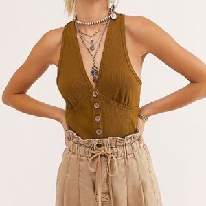 NWOT Free People Hang Out Halter Top